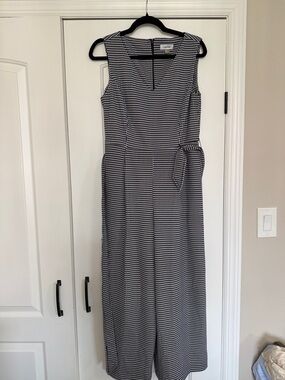 Calvin Klein Black & White Houndstooth Jumpsuit